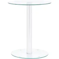vidaXL Salontafel 40 cm gehard glas transparant