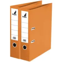 Kangaro 2x Ringmappen/ordners oranje A4 75 mm - Opbergmap