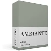 Ambiante Katoen - Hoeslaken - 180x220 - Groen