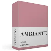 Ambiante - Katoen - Hoeslaken - 180x220 cm - Roze