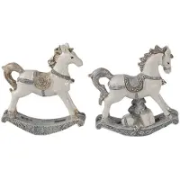 Clayre & Eef Multi Decoratie hobbelpaard (2) 7*2*8 cm 6PR4659