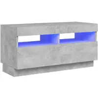 vidaXL Tv-meubel met LED-verlichting 80x35x40 cm betongrijs