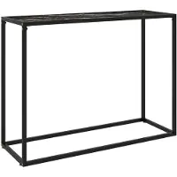 vidaXL Wandtafel 100x35x75 cm gehard glas zwart