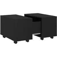 vidaXL Salontafel zwart, 60x60x38 cm, houtvezel
