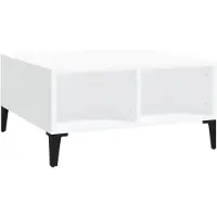 vidaXL Salontafel 60x60x30 cm bewerkt hout wit