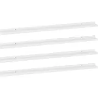 vidaXL Wandschappen 4 st 115x9x3 cm hoogglans wit