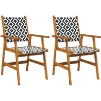 vidaXL Tuinstoelen 2 st massief acaciahout