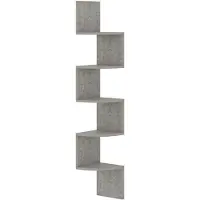 vidaXL Hoekwandschap 19x19x123 cm bewerkt hout betongrijs