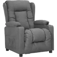 vidaXL Fauteuil verstelbaar stof lichtgrijs