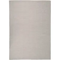 vidaXL Buitenkleed platgeweven 140x200 cm lichtgrijs