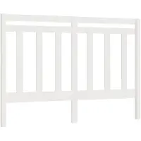 vidaXL Hoofdbord 126x4x100 cm massief grenenhout wit