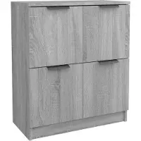 vidaXL Dressoir 60x30x70 cm bewerkt hout grijs sonoma eiken