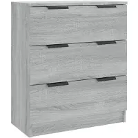 vidaXL Dressoir 60x30x70 cm bewerkt hout grijs sonoma eiken