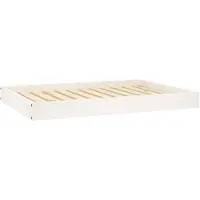 vidaXL Hondenmand 101,5x74x9 cm massief grenenhout wit