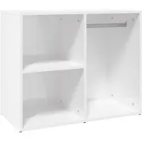 vidaXL Kledingkast 80x40x65 cm bewerkt hout hoogglans wit