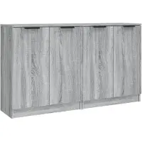 vidaXL Dressoirs 2 st 60x30x70 cm bewerkt hout grijs sonoma eiken