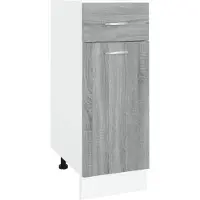 vidaXL Onderkast met lade, Lyon, grijs Sonoma, 30x46x81,5 cm