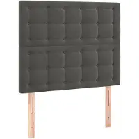 vidaXL Hoofdbord donkergrijs 100x5x118/128 cm Fluweel
