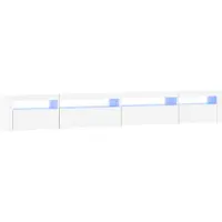 vidaXL TV-kast met LED-verlichting, wit, 270x35x40 cm