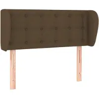 vidaXL Hoofdbord met randen 93x23x78/88 cm stof donkerbruin