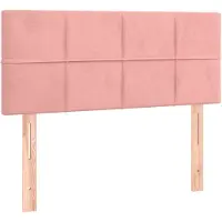 vidaXL Hoofdbord 80x5x78/88 cm fluweel roze