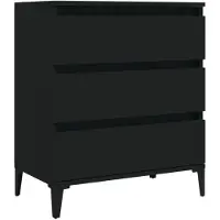 vidaXL Dressoir 60x35x70 cm bewerkt hout zwart