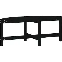 vidaXL Salontafel zwart, 118x63x45 cm, massief grenenhout