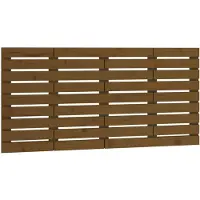 vidaXL Hoofdbord wandmontage 156x3x63 cm grenenhout honingbruin