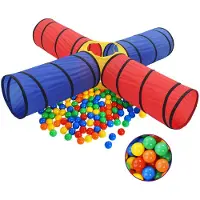 vidaXL Kinderspeeltunnel met 250 ballen meerkleurig