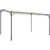 vidaXL Markies, crème kleur, 4x3 meter, 180 g/m², stof en staal