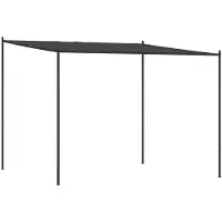 vidaXL Paviljoen, antraciet, 3x3 meter, 180 g/m² stof en staal
