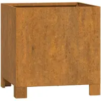vidaXL Plantenbak met poten roestig 30x30x30 cm cortenstaal
