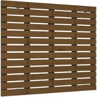 vidaXL Hoofdbord wandmontage 141x3x91,5 cm grenenhout honingbruin