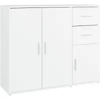 vidaXL Dressoir 91x29,5x75 cm bewerkt hout wit