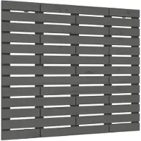 vidaXL Hoofdbord wandmontage 141x3x91,5 cm massief grenenhout grijs