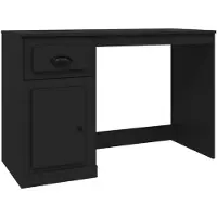 vidaXL Bureau met lade 115x50x75 cm bewerkt hout zwart