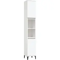 vidaXL Badmeubel, wit, 30x30x190 cm, van houtvezel