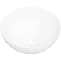 vidaXL Wasbak 36x15 cm rond keramiek wit