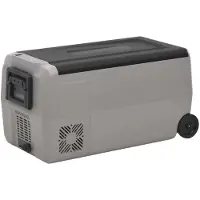 vidaXL Koelbox met wielen en handvat 36 L polypropeen zwart en grijs
