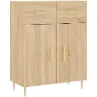 vidaXL Dressoir 69,5x34x90 cm bewerkt hout sonoma eikenkleurig
