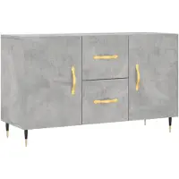 vidaXL Dressoir 100x36x60 cm bewerkt hout betongrijs