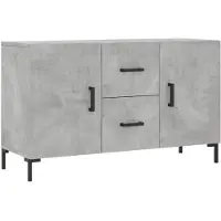 vidaXL Dressoir 100x36x60 cm bewerkt hout betongrijs