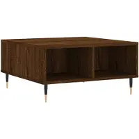 vidaXL Salontafel 60x60x30 cm bewerkt hout bruineiken