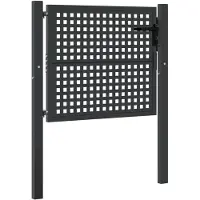 vidaXL Tuinpoort Antraciet 100x75 cm Staal