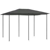 vidaXL Paviljoen, 3x4x2,6 meter, antraciet, 160 g/m²