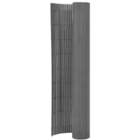 vidaXL Tuinafscheiding dubbelzijdig 90x400 cm grijs