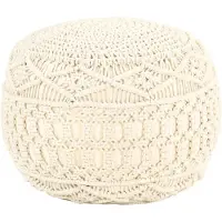 vidaXL Poef macramé handgemaakt 45x30 cm katoen
