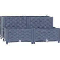 vidaXL Plantenbak verhoogd 80x80x38 cm polypropyleen