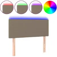 vidaXL Hoofdbord LED 100x5x78/88 cm stof taupe