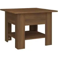 vidaXL Salontafel 55x55x42 cm spaanplaat bruin eikenkleur